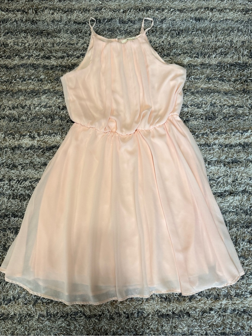miami Soft Pink Chiffon Mini Dress - Picture 3 of 9
